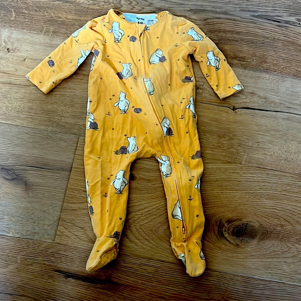 Pooh Bear Disney footed Onsie